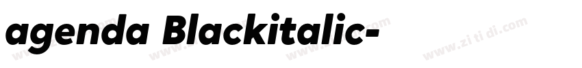 agenda Blackitalic字体转换